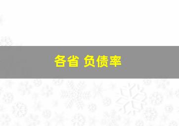 各省 负债率